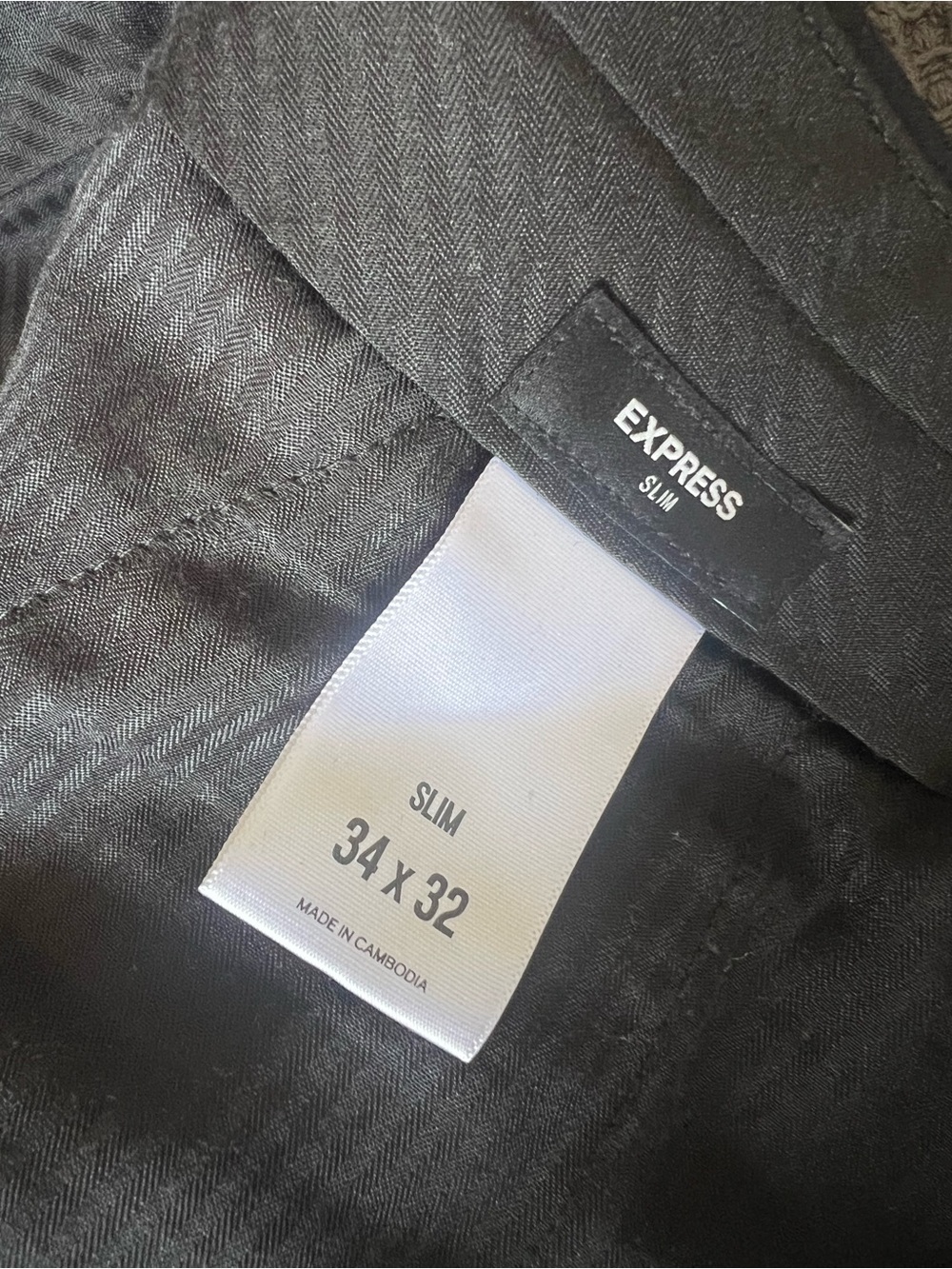 Express Men's Slim Black Dress Pants - Picture 3 of 3